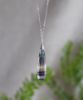 hanging banded fluorite pendant on chain