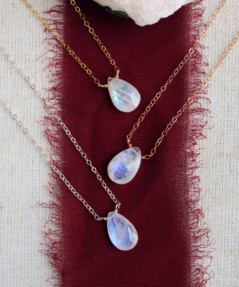 Otis B Jewelry. Moonstone necklace, double layer necklace, moonstone ...