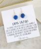 lapis geometric earrings