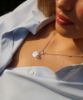 constellation toggle necklace on model1