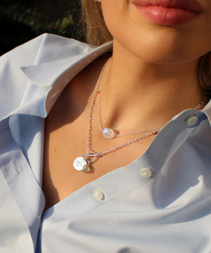 Otis B Jewelry. Gemstone Layering Necklace, Delicate Gem Necklace For ...